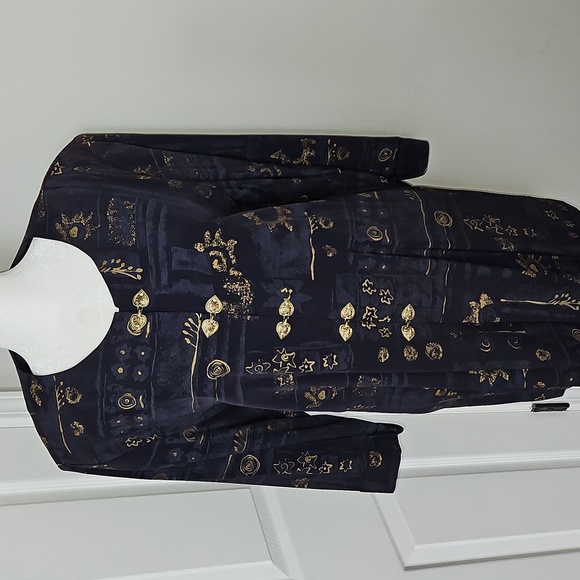 Pride & Joy Tops - Pride & Joy Vintage Women's Blue Art to Wear Tunic Style Size 12